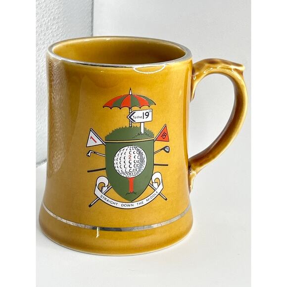 Vintage Wade England Golf Motif Mug Stein Collectible Made in England - Picture 1 of 5